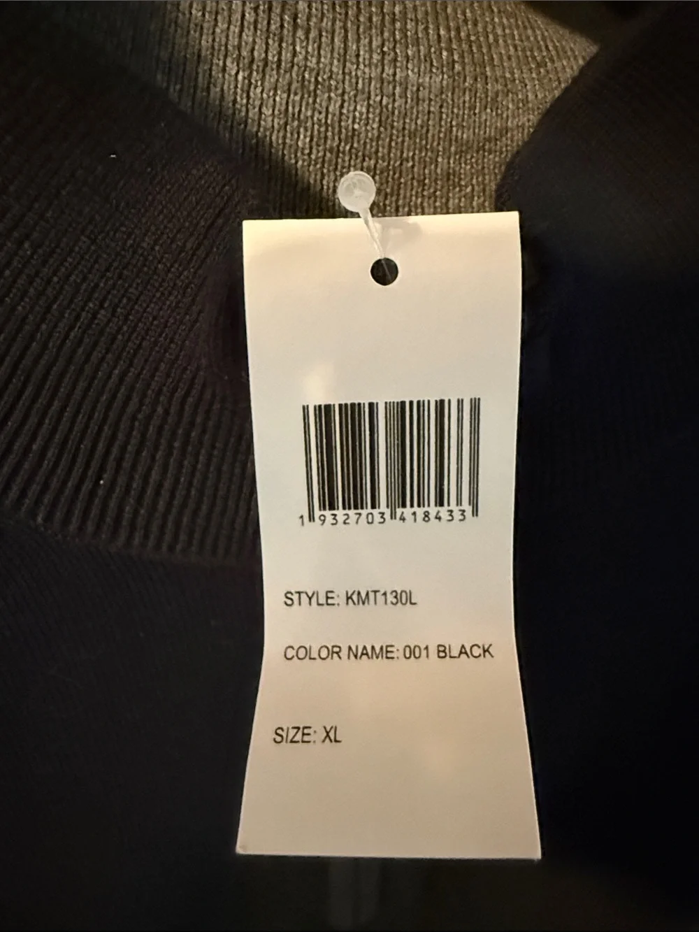Paul Fredrick Black Half-Zip Mock Neck Sweater